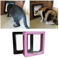 thumbnail image 4 of Puerta para mascotas con control de dirección, tamaño grande, color negro, material plástico ABS, ideal para gatos y perros, incluye tornillos y cinta adhesiva., 4 of 6