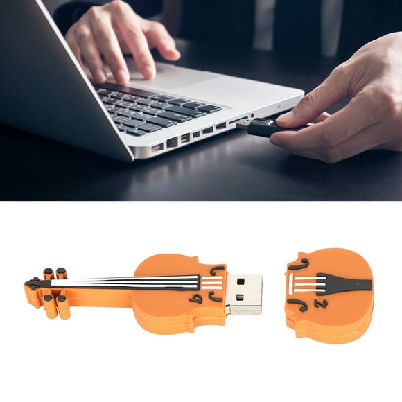 Clé USB Mignonne, Plug and Play en PVC+métal en Forme de Violon U pour Sauvegarde de Fichiers Ou de Vidéos 1ggb,2 Go,4 Go,8 Go,16 Go,32 Go,64 Go,128 Go