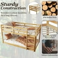 thumbnail image 4 of Mirightone Wooden Twin over Twin Floor Bunk Bed with Ladder, Low Bunk Bed Floor Twin over Twin, Upper Bed with Slats, Natural, 4 of 8