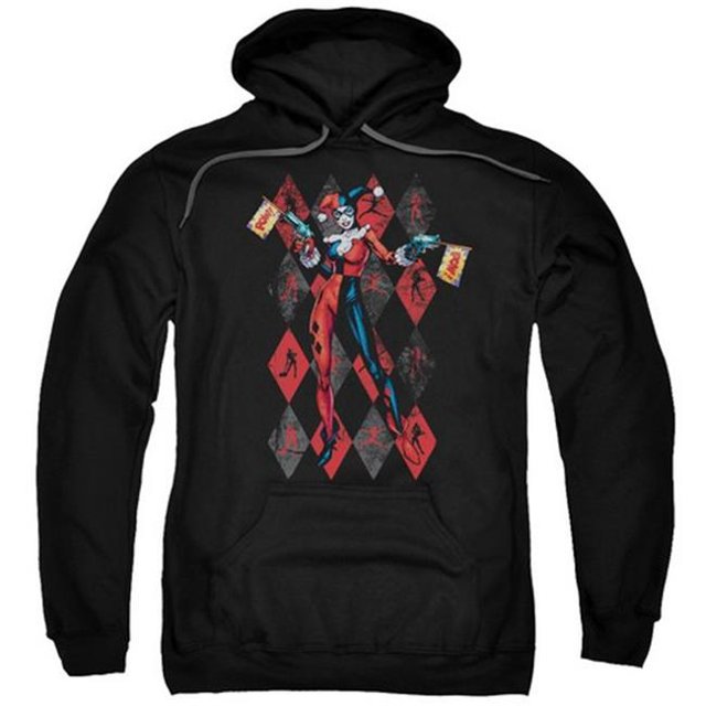 Batman-Pow Pow - Pull-Over à Capuche pour Adulte - Noir&44; 3X