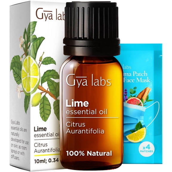 Gya Labs Lime Essential Oil for Skin Care - Lime Oil to Uplift Mood and Improve Focus - Therapeutic Grade for Aromatherapy - 0.34 fl ozz