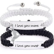 Personalized Matching Couples Bracelets for Women Men- TE QUIERO Bracelets,Handmade Engraved Couples Bracelets,Relationship Bracelet for His and Hers,Long Distance Bracelets Gifts