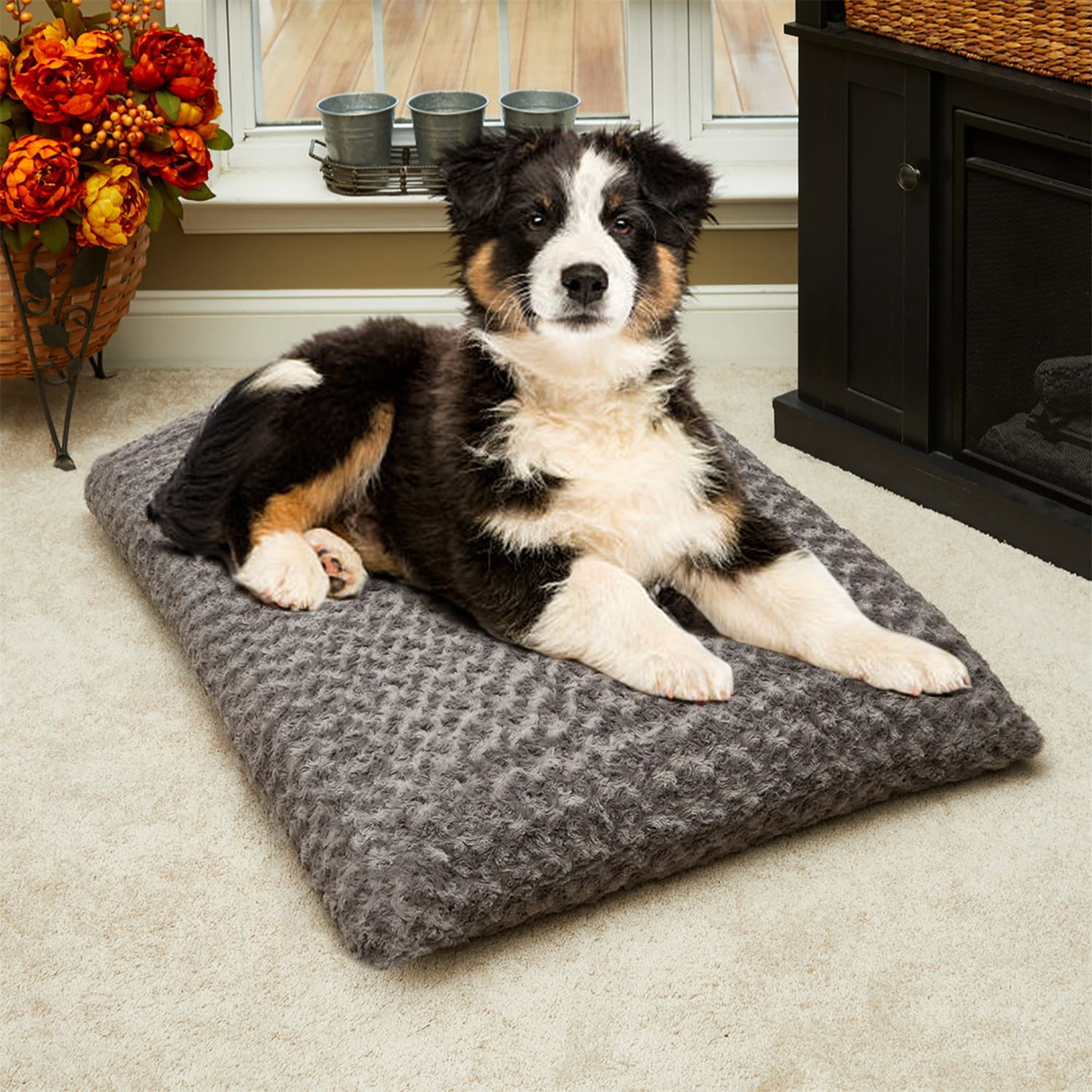 Pefilos 35"x25" Orthopedic Dog Beds, Waterproof Memory Foam Dog Sofa Bed with Sides, Non-Slip Bottom Pet Bed with Washable Removable Cover, Gray Pefilos 35"x25" Orthopedic Dog Beds, Waterproof Memory Foam Dog Sofa Bed with Sides, Non-Slip Bottom Pet Bed with Washable Removable Cover, Gray