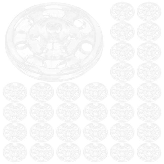 100 piezas de botones de camisa transparentes Abrigos de botones de broches Invisibles Broches Sujetadores Presione Stud Accesorios de costura DIY (20 mm)