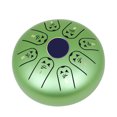 thumbnail image 3 of Yeacher 5.5 Inches Mini Steel Tongue Drum 8 Notes C Key Handpan Drum Chinese Zodiac Patterned Tank Drum Percussion Instrument with Bag Music Book Mallets (Snake Pattern & Green Color), 3 of 7