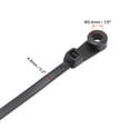 thumbnail image 4 of Uxcell Cable Zip Ties Mount Head Cable Zip Ties Screw Hole Nylon Wire Strap 10" x 0.2" Black 50pcs, 4 of 5
