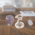thumbnail image 6 of Jiibva Crystal Ball Stand Crystal Sphere Display Holder Metal Snake Design Globe Ball Stand Home Desktop Ornament for Sphere or Stone, 6 of 7