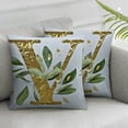 thumbnail image 3 of nygtbtfer Throw Pillow Covers Pillow Case Pillow Covers Plant Alphabet Initial Letter Throw Pillow Covers Cushion Case Spring Home Decorative for Couch Bed Sofa Living Room White, 3 of 7