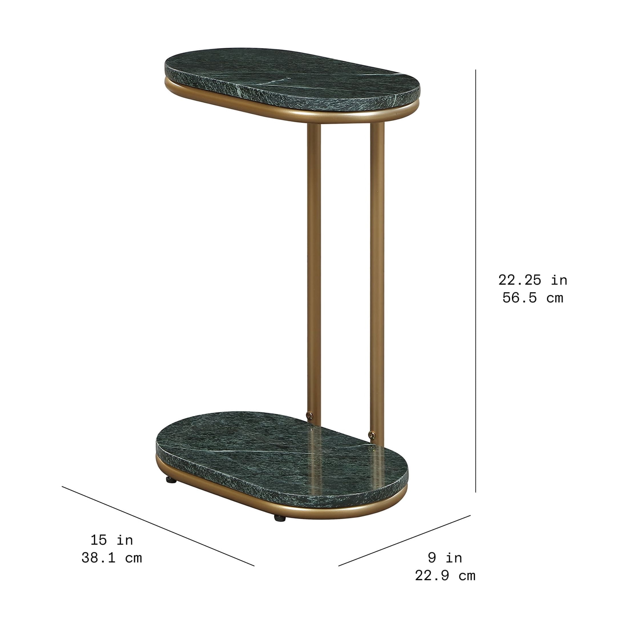 Beautiful Lane Drink Table by Drew Barrymore, Green and Gold