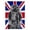Poodle #4, variant on White Standard Poodle with English Union Jack British Flag House Flag