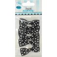 thumbnail image 6 of Offray Black Tuxedo Satin Ribbon Bow Accessory for Wedding, Hair Clips, and Scrapbooking, 6 Pieces, 1 Package, 6 of 7