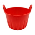 thumbnail image 2 of Red Silicone Muffin Cups 3.5 X 2.5 In, Silicone Air Fryer Liners for Baking, Air Fryer Accessories, Reusable Silicone Baking Cups for Egg Molds, Home Kitchen Use 1 Pack, 2 of 5