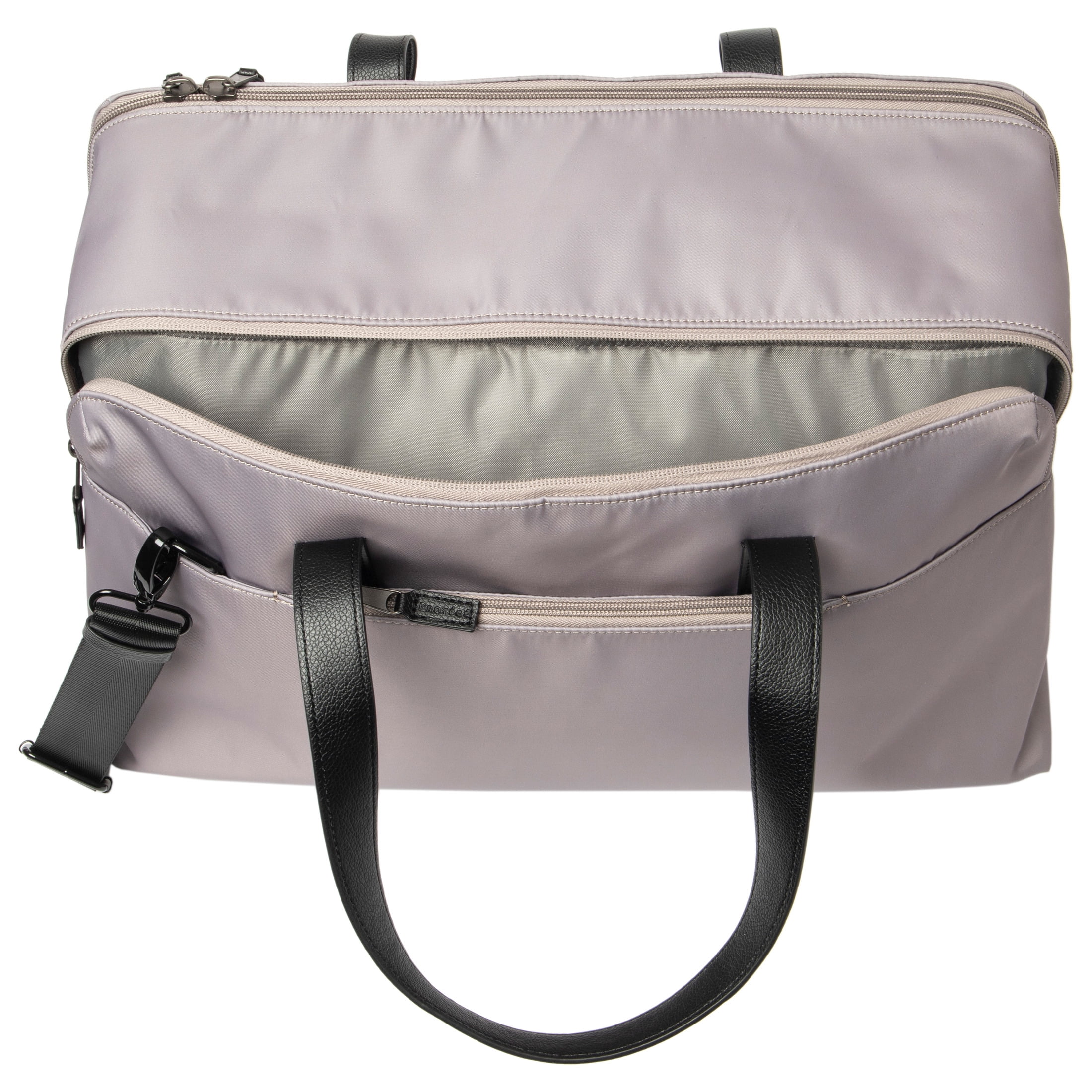 Protege 18" Carry on Adjustable Strap Weekender Duffel with Luggage Pass Through, Taupe