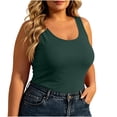 thumbnail image 2 of Zormilly Plus Size Tank Tops for Women Sleeveless Scoop Neck Tank Tops Slim Fit Casual Soft Top, L-5XL, 2 of 5