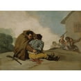thumbnail image 2 of Francisco de Goya 18x14 Black Ornate Wood Framed Double Matted Museum Art Print Titled - Friar Pedro Binds the Maragato with a Rope (C. 1806), 2 of 5