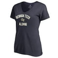thumbnail image 2 of Women's Navy Georgia Tech Yellow Jackets Alumni V-Neck T-Shirt, 2 of 3