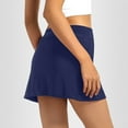 thumbnail image 7 of FASHOFT High Waisted Swim Skirt for Women Side Split Bathing Suit Skirt with Built in Bikini Bottom Swim Skort Swimsuit Bottoms Dark Blue S, 7 of 7