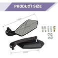 thumbnail image 2 of 2 PCS Motorcycle Rear View Mirrors, Reduce Blind Spot Adjustable Safety Reflective Side Mirror, M8 M10 Bolt Mount Modification Accessories, for Most Motorcycles Scooters ATVs (Black) -, 2 of 6