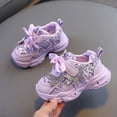 thumbnail image 2 of Toddler Girls Slip on Sneakers Rhinestone Butterfly Platform Non Slip Tennis Shoes Light Up Wide Toe Box Walking Shoes, 2 of 4