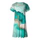 thumbnail image 4 of Puntoco Vestido Suelto Informal Con Cuello Redondo Y Mangas De Pétalos Con Estampado Floral Y Bolsillos, Vestido De Cuello Redondo Y Manga Corta, Verde Xl,Regalos Para Mujer Joven, 4 of 4
