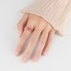 thumbnail image 1 of Anillo flexible de moda de dos líneas cuando se trata de correr, anillo ajustable de transferencia multicapa para mujer, oro rosa ZefeiWu 8390611251000, 1 of 1