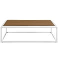 thumbnail image 2 of Modway Stance Outdoor Patio Aluminum Coffee Table in White Natural, 2 of 5