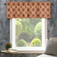 thumbnail image 4 of Orange Brown Flowers Farmhouse Short Window Curtain Valances, Farmhouse Retro Abstract Floral Rod Pocket Kitchen Valances for Living Room Bedroom Bathroom Cafe 54" x 18", 4 of 8