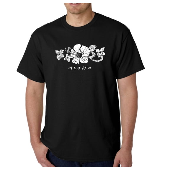 LA Pop Art Men's Word Art T-Shirt - ALOHA