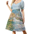 thumbnail image 3 of Claude Monet - The Road to Vétheuil Sleeveless Dress beach outfits for women Women's skirt, 3 of 7