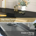 thumbnail image 6 of ChVans Large LED TV Stand for 75/85" TV with Power Outlets, Living Room Entertainment Center with Storage Drawers&Cabinets Furniture, Black High Gloss TV Cabinet Console Table-70.9", 6 of 10