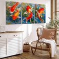 thumbnail image 2 of Hieng Wall Art Canvas Painting Goldfish Oil Painting Couple Fish Original Art Animals Wall Art Marine Decor Gifts Unframed, 2 of 6