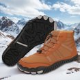 thumbnail image 4 of Botines Invierno Casuales Botas Nieve Descalzas Antideslizantes para Hombres Y Mujeres (marrón 47), 4 of 9