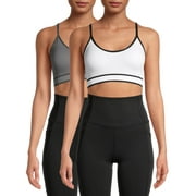 Avia Women’s Low Support Seamless Pullover Cami Sports Bra, 2-Pack