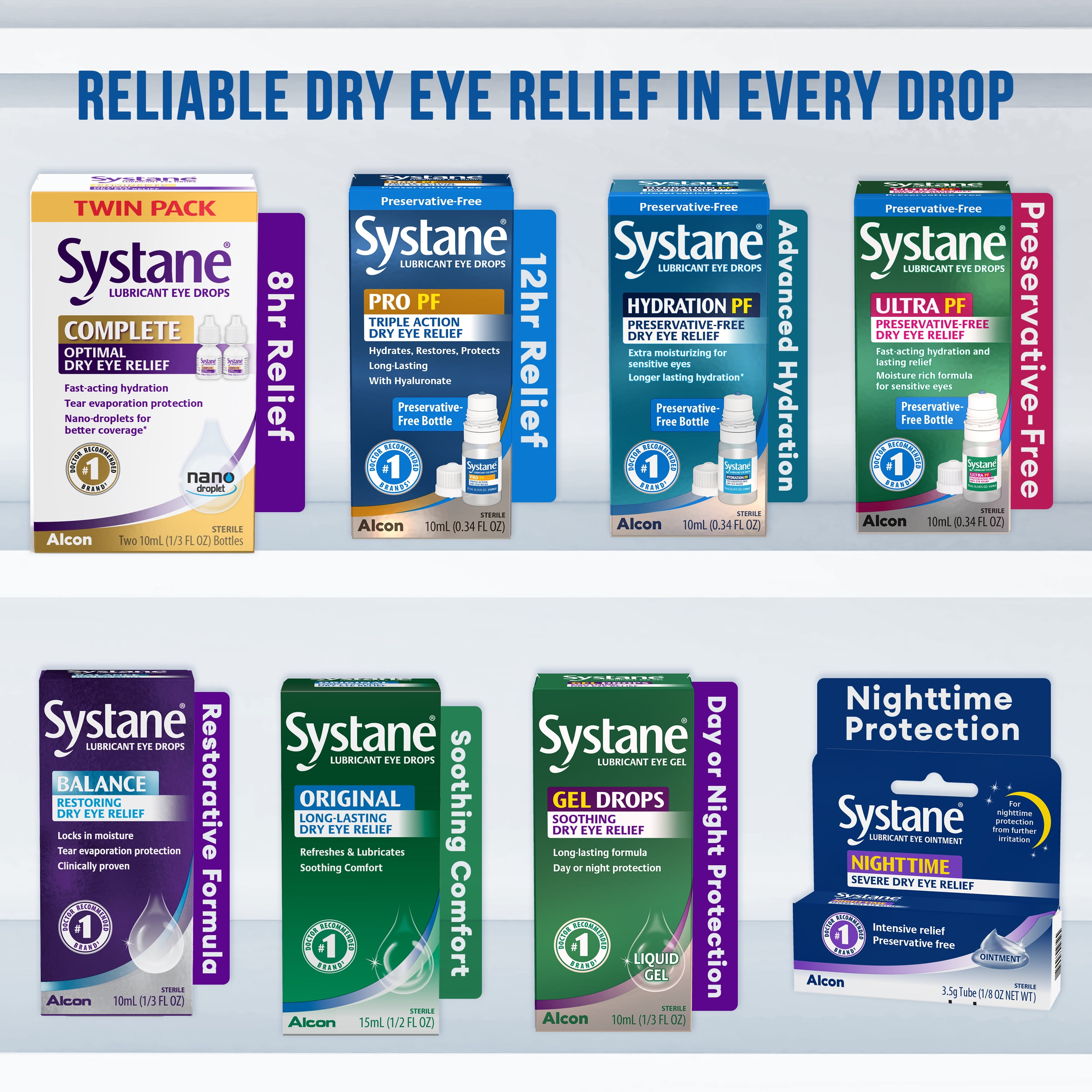 SYSTANE COMPLETE Twin Pack, Lubricant Eye Drops for Dry Eye Symptom Relief, 2 Total 10mL