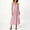 *Pink, variant on ClodeEU Women's French Vintage Fitted Spaghetti Strap Dress, Elegant Low Cut Flowy Midi Dress Purple,Womens Plus L