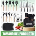thumbnail image 2 of Utensilios De Cocina Silicona Espatulas Y Cuchillos 19 Set Modelo Negro, 2 of 4