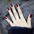 thumbnail image 2 of 24pcs/set Simple Design Pure Color Fake Nail Long Nail Art Tips with Glue Ladies Sexy Wine Red Color False Nails, 2 of 7