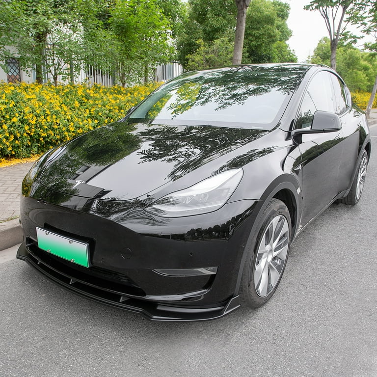 Fit Tesla Model Y Front Bumper Lip Kit Car Mods Spoilers for Tesla Model Y  Accessories 2020 2021 2022 2023(Matte Black) 