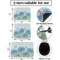 thumbnail image 3 of Hydrangea Dish Drying Mat for Kitchen Counter,Super Absorbent Quick Dry Coffee Bar Mat Pad Diatomaceous Sink Mat Non Slip Dish Drainer Mat 23.5x15.5 Blue Plaid Spring Floral Summer Botanical Butterfly, 3 of 6