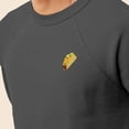 thumbnail image 5 of Dalix Taco Embroidered Fleece Crewneck Long Sleeve Sweatshirt Mens in Asphalt Gray 2XL XX-Large, 5 of 5
