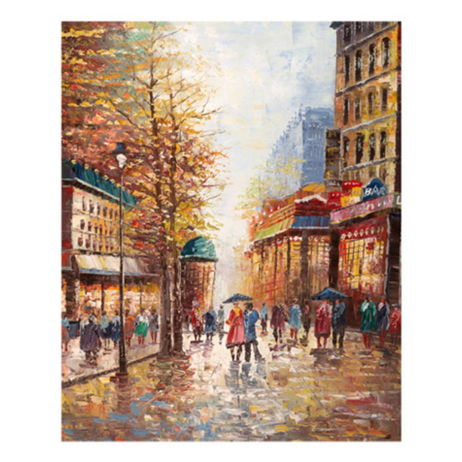 Trademark Fine Art "French Street Scene" Canvas Art by Joval Walmart