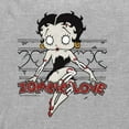 thumbnail image 2 of Men's Betty Boop Halloween Zombie Love  Long Sleeve Shirt Athletic Heather Small, 2 of 4
