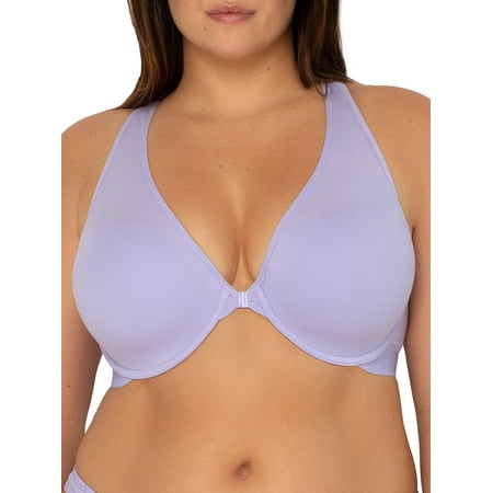 

Smart & Sexy Women s Comfort Cotton Front & Back Close Racerback Bra Style-SA1411