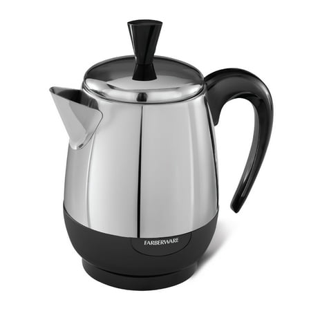 Farberware 2-8 Cup* Electric Percolator, Stainless Steel, (Best Percolator Coffee Pot)