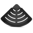 thumbnail image 4 of Estantería de esquina gris, organizador triangular de aluminio para almacenamiento, accesorio de baño, 4 of 14