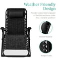 thumbnail image 4 of Best Choice Products Oversized Zero Gravity Chair, Folding Recliner w/ Removable Cushion, Side Tray - Onyx Black, 4 of 8