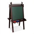 thumbnail image 4 of KidKraft Deluxe Wood Easel with Chalkboard, Dry Erase, Paper Roll & Paint Cups - Espresso, 4 of 8