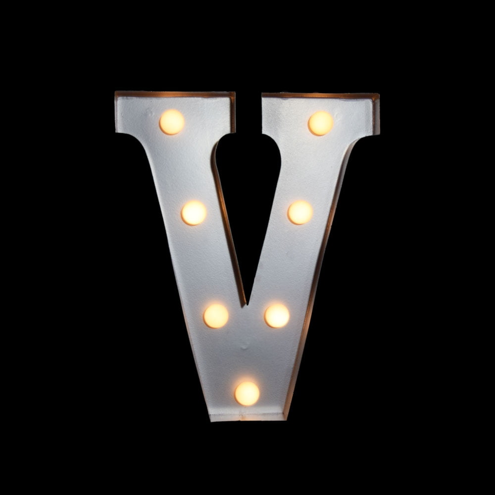 Fantado Marquee Light Letter V Led Metal Sign 10 Inch Battery Fantado Marquee Light Letter V Led Metal Sign 10 Inch Battery Operated By Paperlantern Com