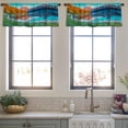 thumbnail image 3 of LALILO Kitchen Curtain Valance Colorful Summer Rod Pocket Window Curtain 52"x 18" Set of 2, 3 of 7