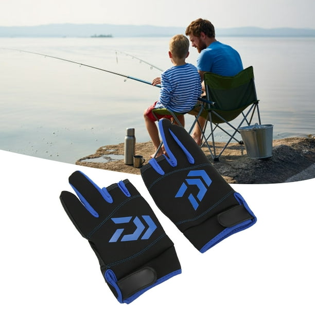 Fingerless Fishing Gloves, Small Portable Touchscreen Outdoor Fishing Gloves  Self Adhesive Wear Resistant For Fishing 